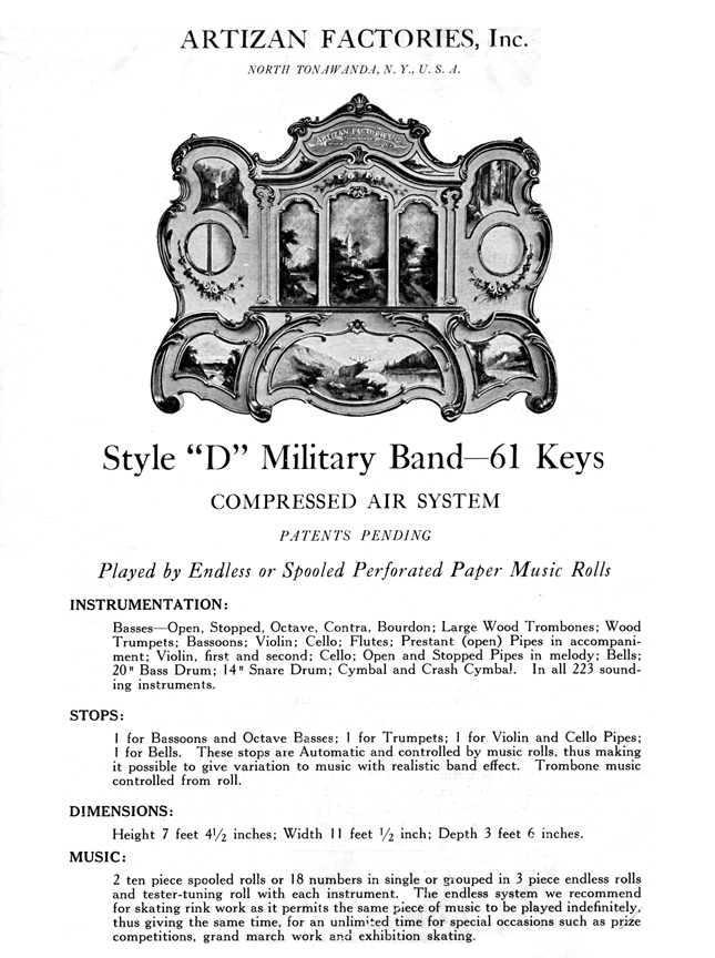 Artizan Style D Band Organ