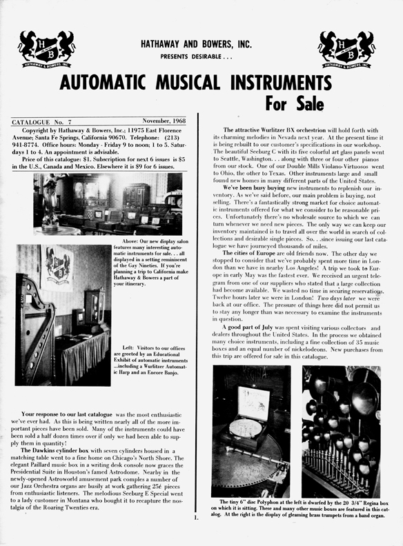 Hathaway & Bowers Catalog