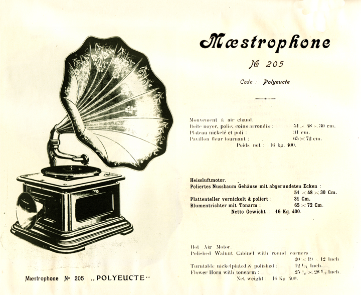 Palliard Maestrophone Phonograph