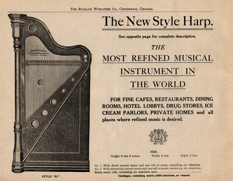 Wurlitzer Model B Automatic Harp